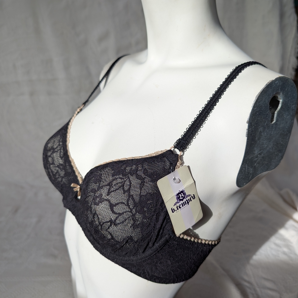 Elegant Black Lace Bra by B.tempt'd